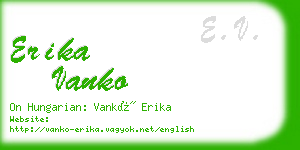 erika vanko business card